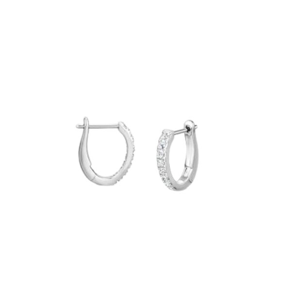 HEARTS ON FIRE MINI HOOP GRADUATED EARRINGS HFESHGR00328W - Image 2