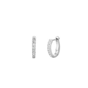 HEARTS ON FIRE MINI HOOP GRADUATED EARRINGS HFESHGR00328W