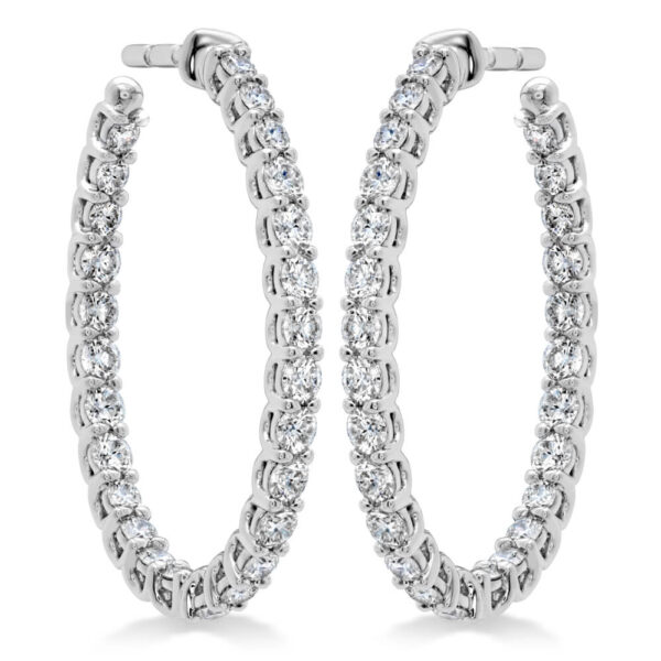 HEARTS ON FIRE SIGNATURE OVAL HOOP - MEDIUM HOOPSIGO01368W