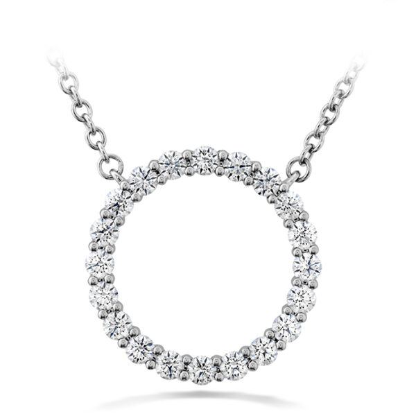 HEARTS ON FIRE SIGNATURE CIRCLE PENDANT - MEDIUM HFPSIGC00408W
