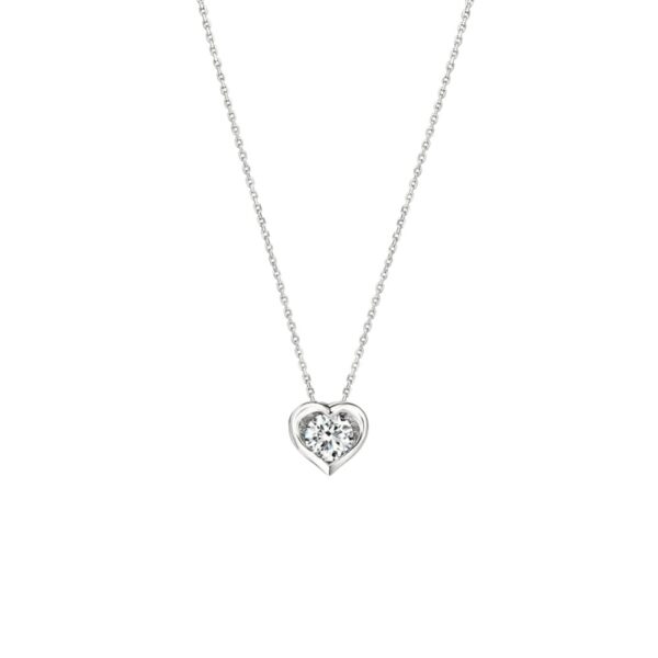 HEARTS ON FIRE WHIMSICAL HEART SINGLE DIAMOND PENDANT NECKLACE UU31628WGHV0201700