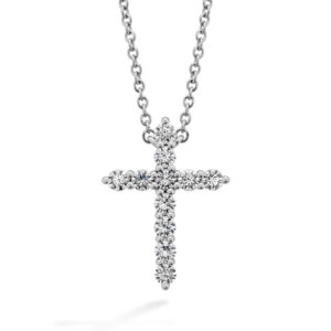 HEARTS ON FIRE DIAMOND CROSS PENDANT HFPSIGCR00508W