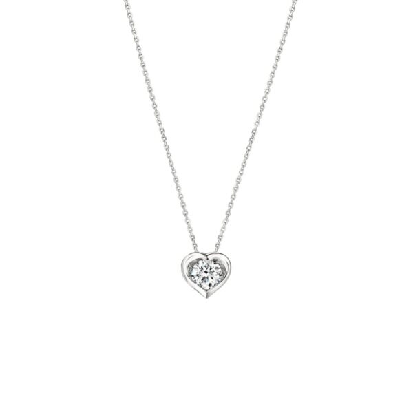 HEARTS ON FIRE WHIMSICAL HEART SINGLE DIAMOND PENDANT NECKLACE UU31628WGHV0201700