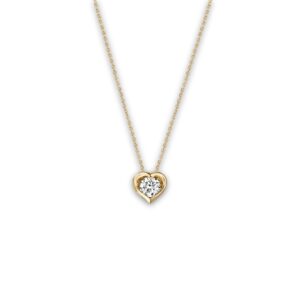 HEARTS ON FIRE WHIMSICAL HEART SINGLE DIAMOND PENDANT NECKLACE UU31628YGHV0201700