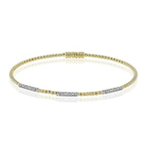 SIMON G. BEADED BANGLE IN 18K LB2345-Y