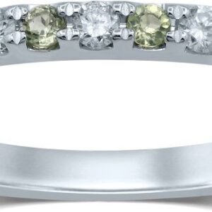 PERIDOT AND DIAMOND PAVÉ SET BAND M4780