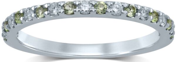 PERIDOT AND DIAMOND PAVÉ SET BAND M4780