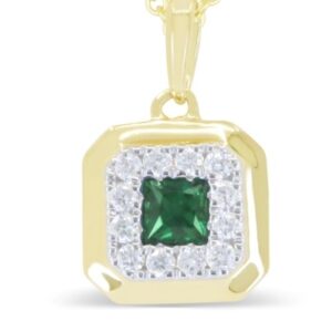 EMERALD AND DIAMOND PENDANT N1915EMY