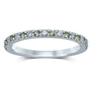 PERIDOT AND DIAMOND PAVÉ SET BAND M4780