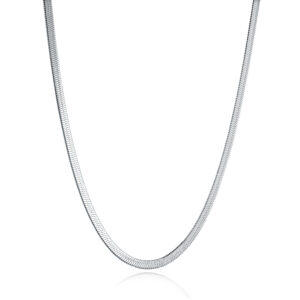 ITALGEM STEEL 3.3 MM HERRINGBONE NECKLACE SN100-18