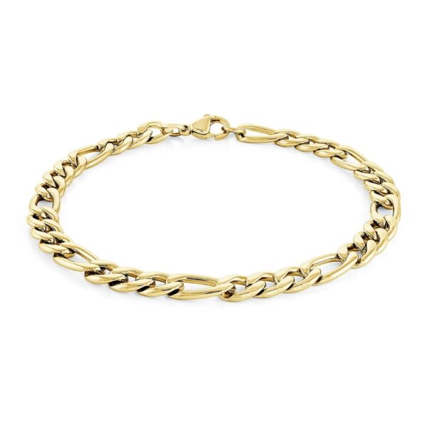 ITALGEM STEEL FIGARO LINK BRACELET SMB480-7.25
