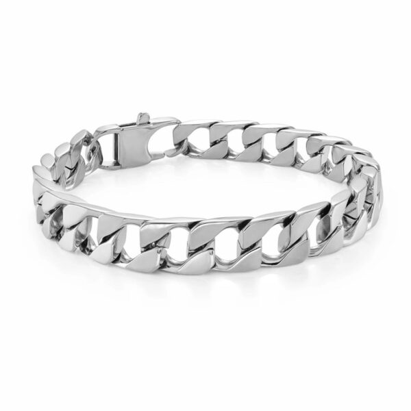 ITALGEM STEEL FLAT CURB BRACELET SMB766-8