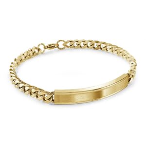 ITALGEM STEEL ID-PLATE CURB BRACELET SMB802-GO