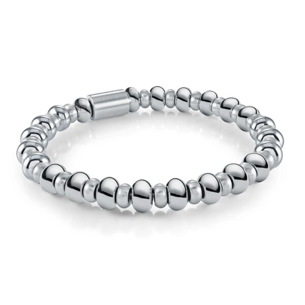 ITALGEM STEEL BEADED RETRO STRETCH BRACELET BB-395-8