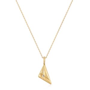 ANIA HAIE SILVER TRIANGLE PENDANT NECKLACE N059-04G
