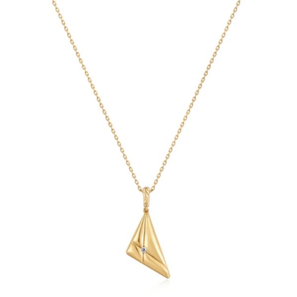 ANIA HAIE SILVER TRIANGLE PENDANT NECKLACE N059-04G