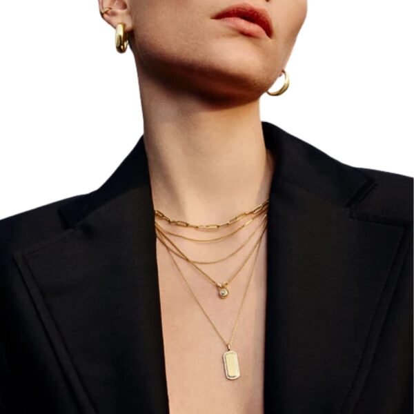 ANIA HAIE GOLD LINKED LOCKET DANGLE NECKLACE N067-01G - Image 2