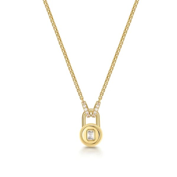 ANIA HAIE GOLD LINKED LOCKET DANGLE NECKLACE N067-01G