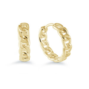 ITALGEM STEEL CUBAN LINK EARRINGS SEA389