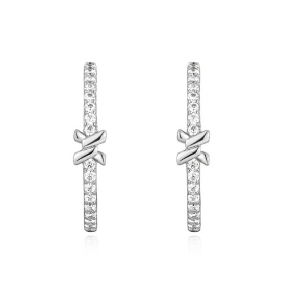 ANIA HAIE SILVER CROSS HOOPS E061-14H - Image 2