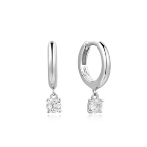 ANIA HAIE SILVER DROP SOLITAIRE HUGGIES E061-08H