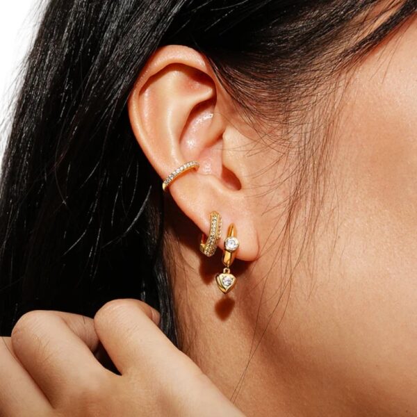 ANIA HAIE U-SHAPED HUGGIE HOOP EARRINGS E067-07G - Image 2