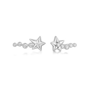 ANIA HAIE SILVER SPARKLING METEOR CLIMBERS E066-06H