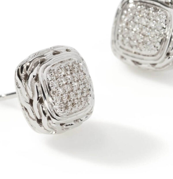 JOHN HARDY CARVED CHAIN STUD EARRINGS EBP92372DI - Image 2