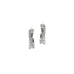 JOHN HARDY ESSENTIAL PAVE CROSSOVER EARRINGS EBP987142DI