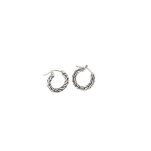 JOHN HARDY CARVED CHAIN HOOP EARRINGS EB999709