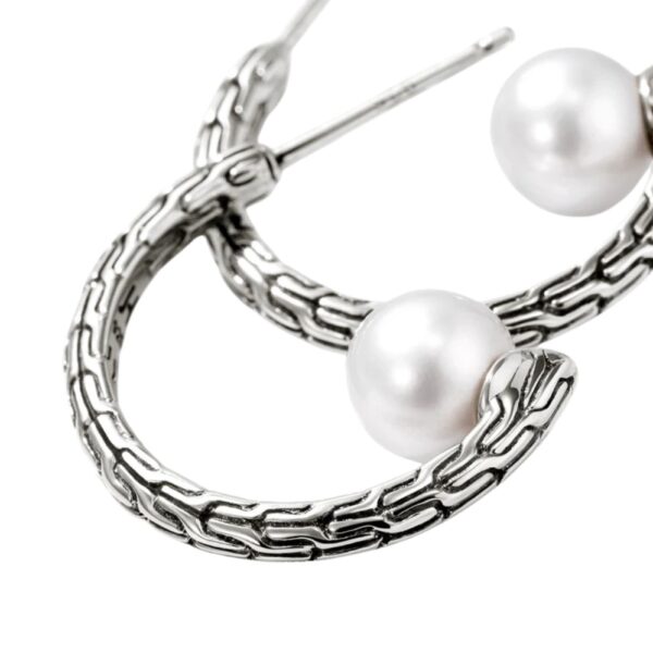 JOHN HARDY ESSENTIAL PEARL HOOP EARRING EB987271 - Image 2