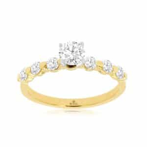 YELLOW GOLD DIAMOND ENGAGEMENT RINGS 3878E
