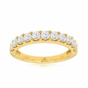 YELLOW GOLD DIAMOND WEDDING RING C7824D
