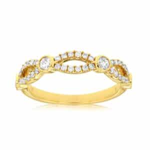 YELLOW GOLD DIAMOND BAND C6523D