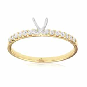 YELLOW GOLD ENGAGEMENT DIAMOND RING 3882S