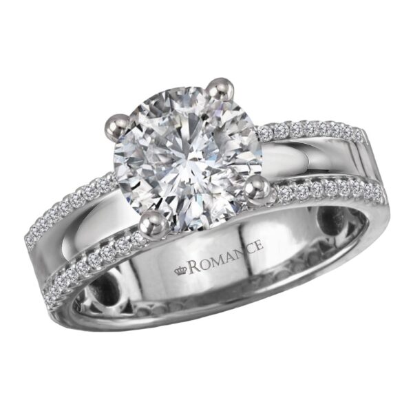 WHITE GOLD DIAMOND SEMI-MOUNT 160251-RD200