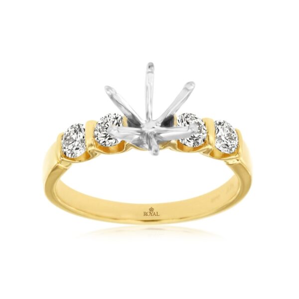 YELLOW GOLD SEMI-MOUNT RING 3679S
