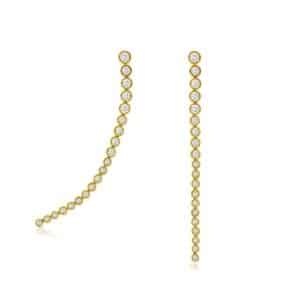 YELLOW GOLD DIAMOND EARRINGS C8007D