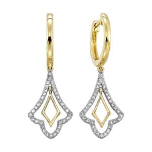 YELLOW GOLD DIAMOND EARRINGS ER11333-4YC