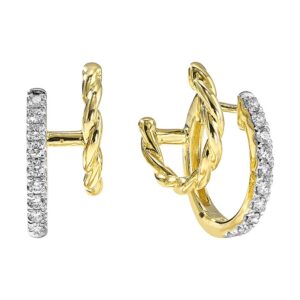 YELLOW GOLD DIAMOND EARRINGS ER11198-4YC