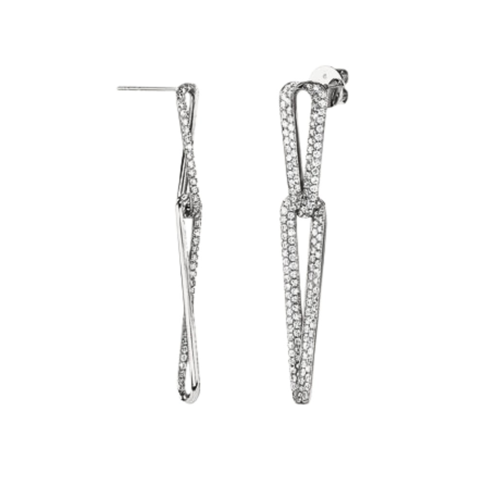 HEARTS ON FIRE INSIDE/OUT PAVE LINK EARRINGS UU30168WGHV475 - Image 2