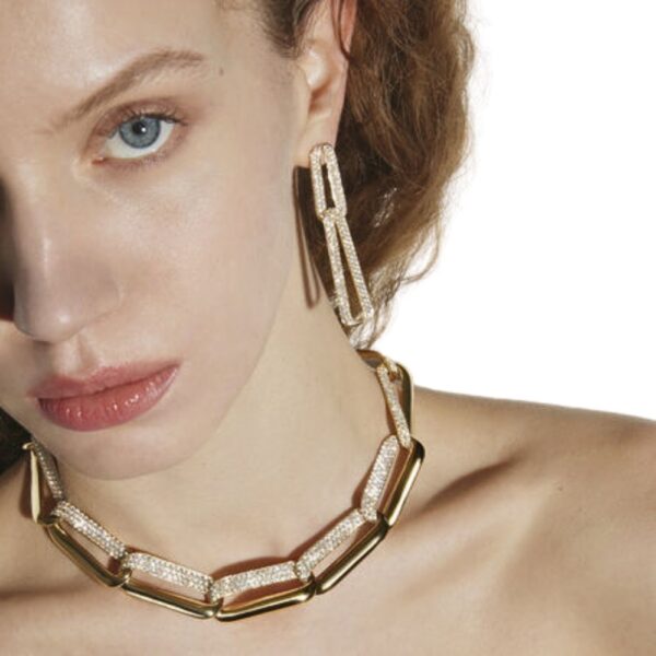 HEARTS ON FIRE INSIDE/OUT PAVE LINK EARRINGS UU30168WGHV475 - Image 3