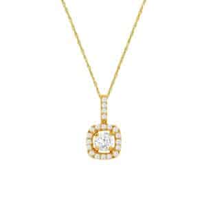 YELLOW GOLD DIAMOND PENDANT C5900D