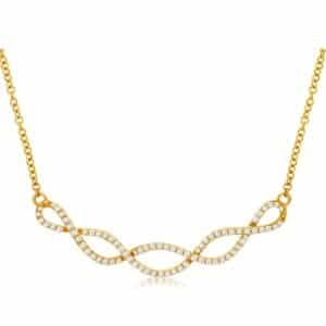 YELLOW GOLD DIAMOND NECKLACE C7820D