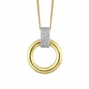 YELLOW GOLD DIAMOND PENDANT PD10975-4YC