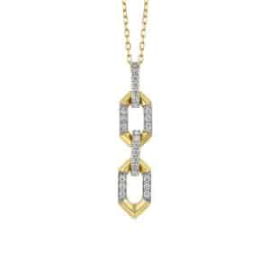 YELLOW GOLD DIAMOND PENDANT PD11235-4YC