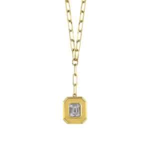 YELLOW GOLD DIAMOND NECKLACE NK10448-4YC