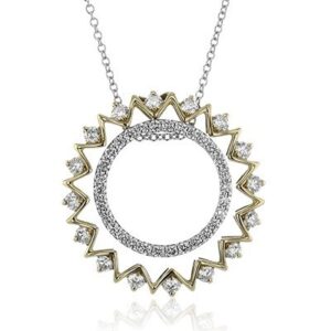SIMON G. SUN MEDALLION PENDANT NECKLACE IN 18K LP4922