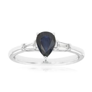 WHITE GOLD SAPPHIRE & DIAMOND RING WH2618S