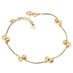 STAINLESS STEEL 5 STATION BEAD BRACELET 857571-BY